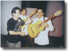 Con Leo Brouwer, en Martinica 1995